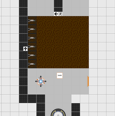 A screenshot of a typical Portal 2D chamber.