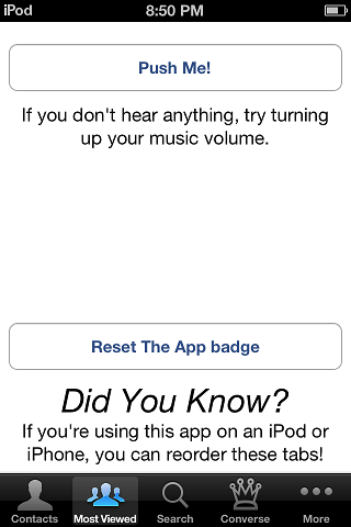 The timer tab of The App.