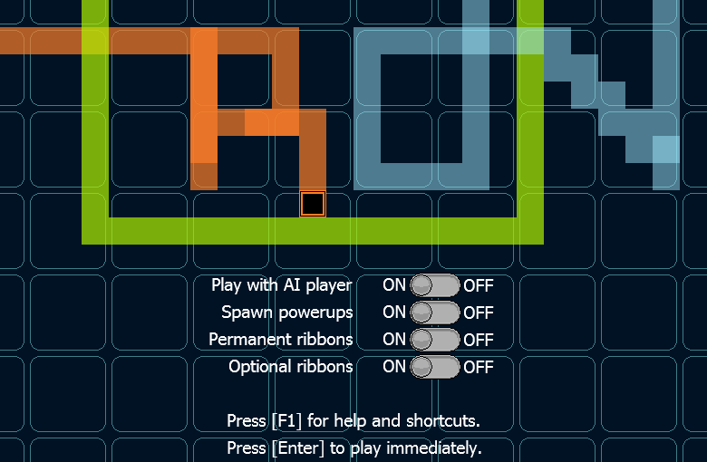 Main menu of TRON